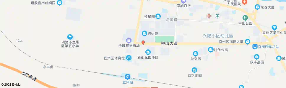 河池宜州监狱生活区(东行)_公交站地图_河池公交_妙搜公交查询2025