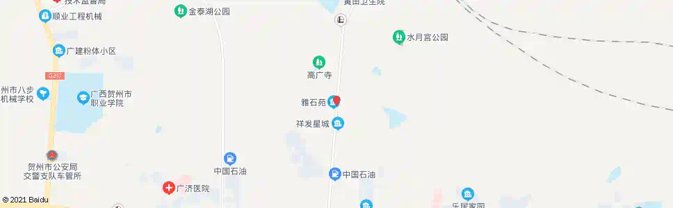 贺州白家寨路口_公交站地图_贺州公交_妙搜公交查询2025