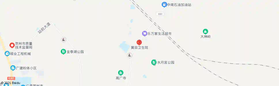 贺州黄田医院_公交站地图_贺州公交_妙搜公交查询2025
