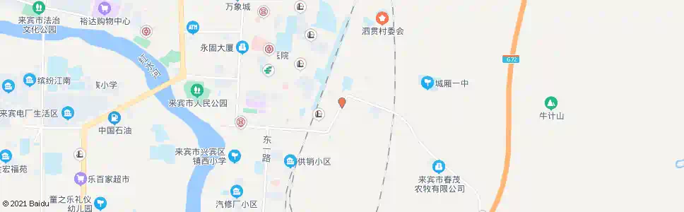 来宾水落小学_公交站地图_来宾公交_妙搜公交查询2025