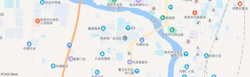 来宾电厂生活区_公交站地图_来宾公交_妙搜公交查询2025