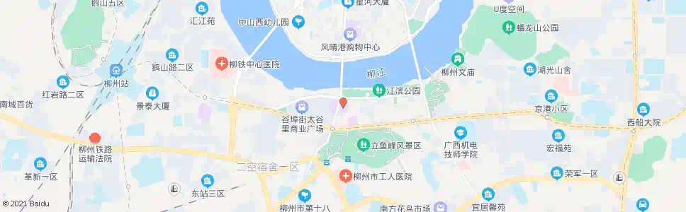 柳州鱼峰路(银泰城)_公交站地图_柳州公交_妙搜公交查询2025