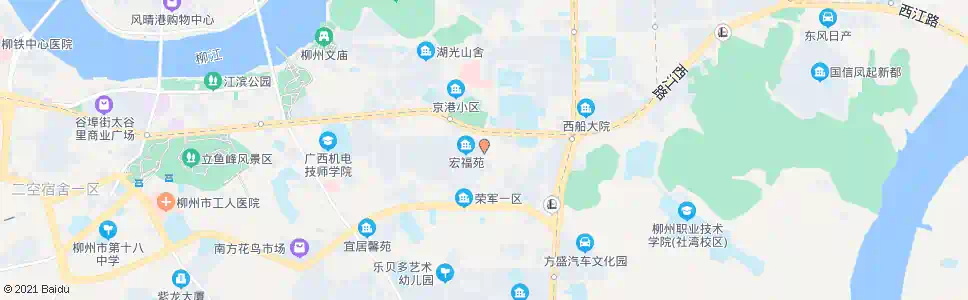 柳州白云路西_公交站地图_柳州公交_妙搜公交查询2025