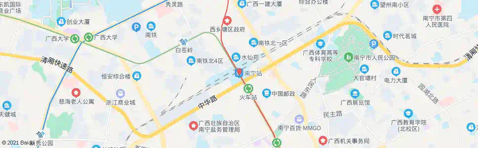 南宁站南一支路口_公交站地图_南宁公交_妙搜公交查询2025