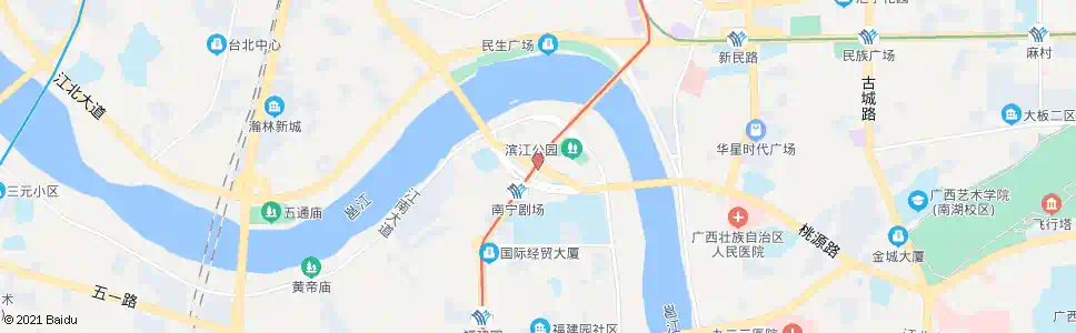 南宁邕江桥南_公交站地图_南宁公交_妙搜公交查询2025