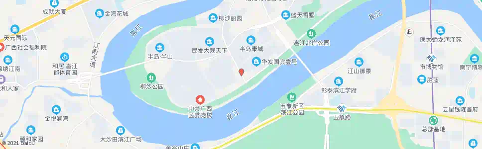 南宁滨水公园(西)_公交站地图_南宁公交_妙搜公交查询2025