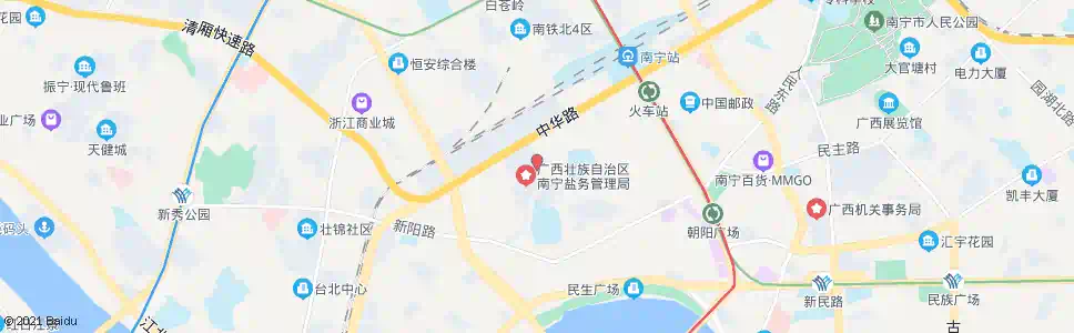 南宁华西路中_公交站地图_南宁公交_妙搜公交查询2025
