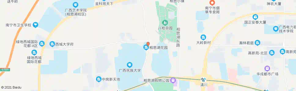 南宁相思湖西路中_公交站地图_南宁公交_妙搜公交查询2025