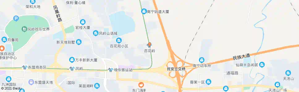 南宁百花岭站_公交站地图_南宁公交_妙搜公交查询2025