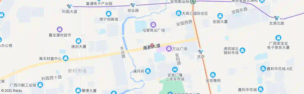 南宁高新发展路口_公交站地图_南宁公交_妙搜公交查询2025
