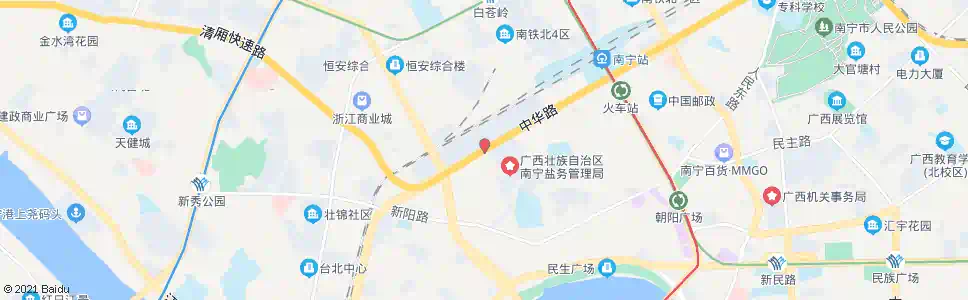 南宁中华三支路口_公交站地图_南宁公交_妙搜公交查询2025