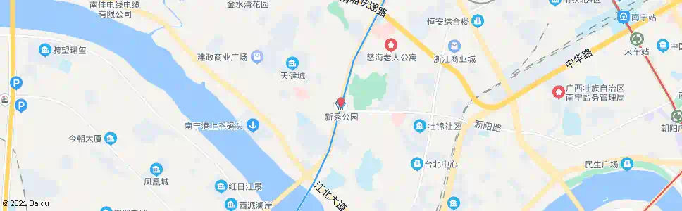 南宁新秀公园_公交站地图_南宁公交_妙搜公交查询2025
