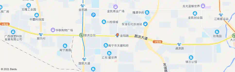 南宁那洪金阳路口_公交站地图_南宁公交_妙搜公交查询2025