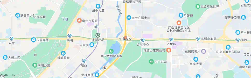 南宁竹溪立交(车场)_公交站地图_南宁公交_妙搜公交查询2025