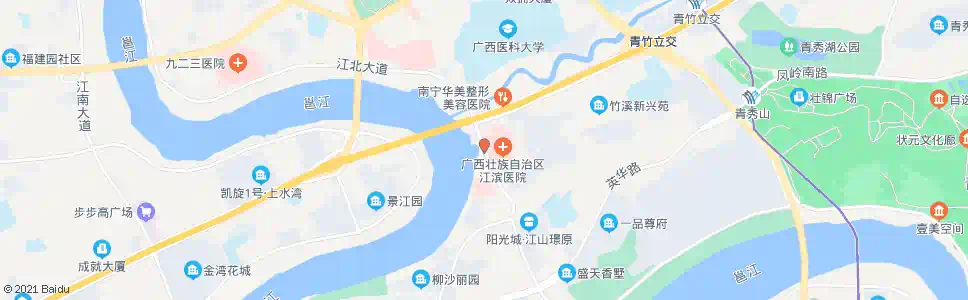 南宁江滨医院_公交站地图_南宁公交_妙搜公交查询2025