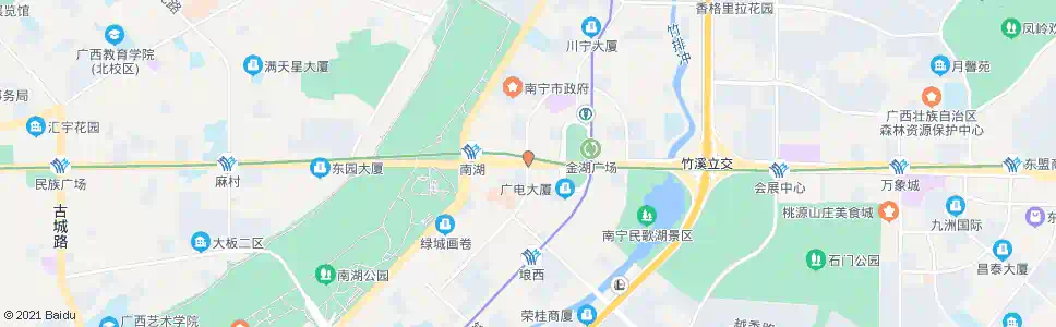 南宁金洲民族路口_公交站地图_南宁公交_妙搜公交查询2025