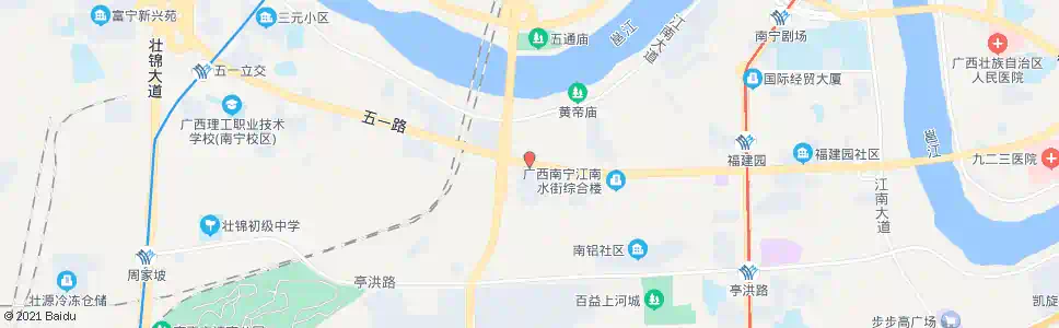 南宁五一南建路口_公交站地图_南宁公交_妙搜公交查询2025