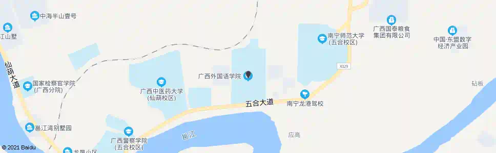 南宁广西外国语学院_公交站地图_南宁公交_妙搜公交查询2025