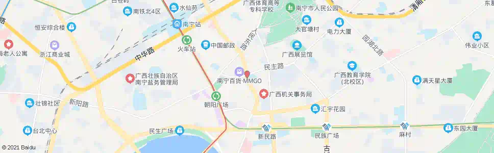 南宁友爱民主路口_公交站地图_南宁公交_妙搜公交查询2025