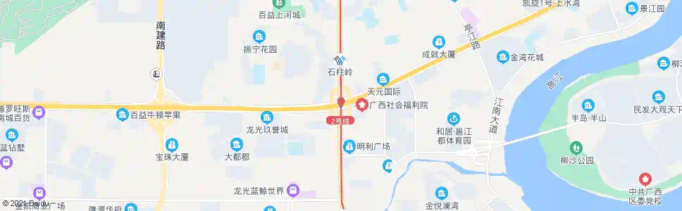 南宁星光白沙立交(北场)_公交站地图_南宁公交_妙搜公交查询2025