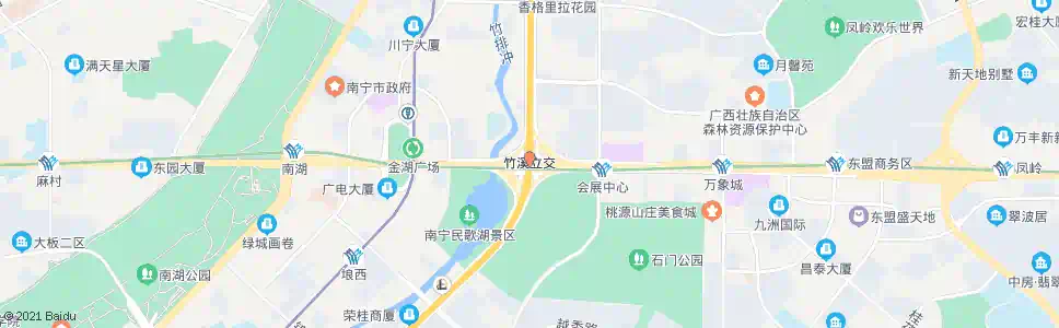 南宁竹溪立交车场_公交站地图_南宁公交_妙搜公交查询2025
