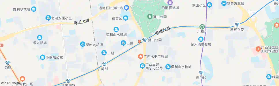 南宁明秀望州路口_公交站地图_南宁公交_妙搜公交查询2025