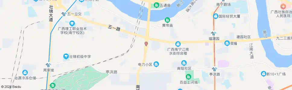 南宁南建五一立交_公交站地图_南宁公交_妙搜公交查询2025