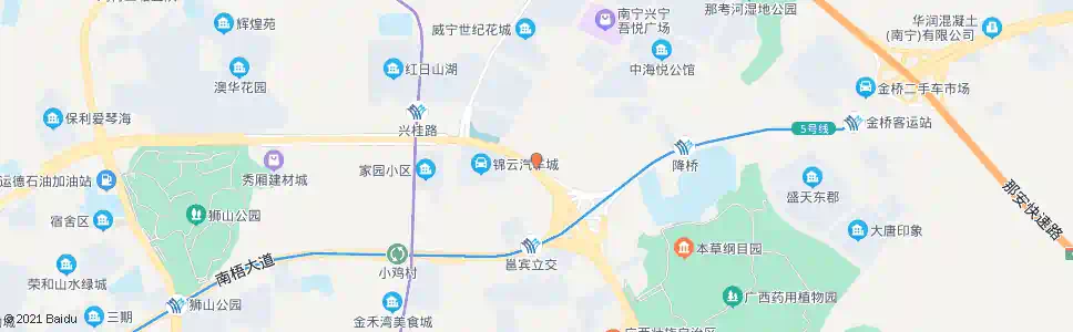 南宁秀厢金川路口_公交站地图_南宁公交_妙搜公交查询2025