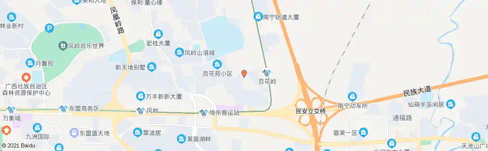 南宁百花岭小学_公交站地图_南宁公交_妙搜公交查询2025
