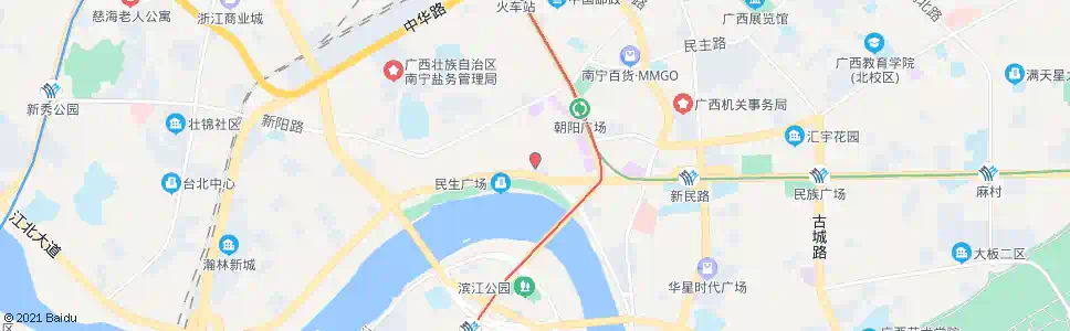 南宁解放民生路口_公交站地图_南宁公交_妙搜公交查询2025