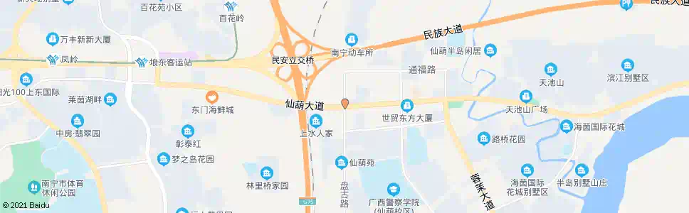 南宁仙葫盘古路口_公交站地图_南宁公交_妙搜公交查询2025