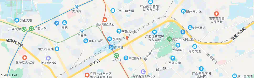 南宁中华友爱路口_公交站地图_南宁公交_妙搜公交查询2025