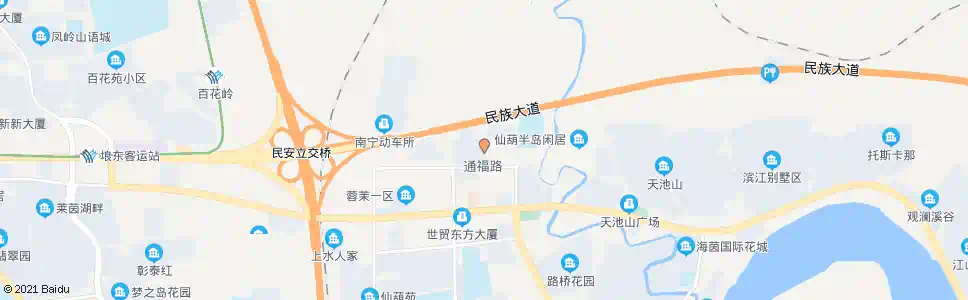 南宁通福北二里_公交站地图_南宁公交_妙搜公交查询2025