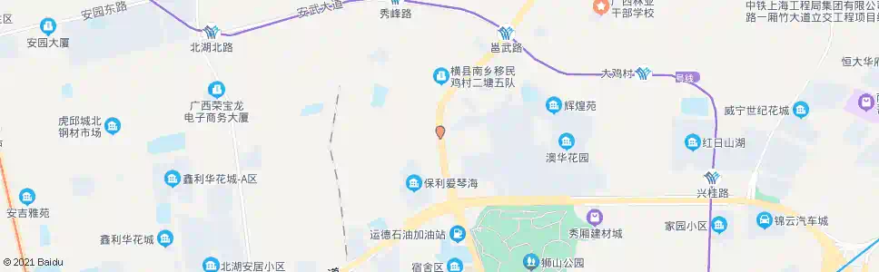 南宁邕武路二塘_公交站地图_南宁公交_妙搜公交查询2025