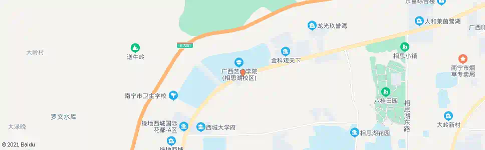 南宁广西相思湖校区_公交站地图_南宁公交_妙搜公交查询2025