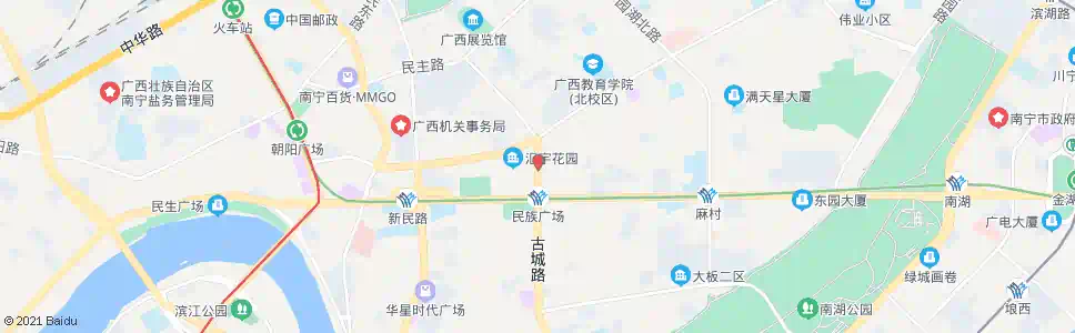 南宁古城新竹路口_公交站地图_南宁公交_妙搜公交查询2025