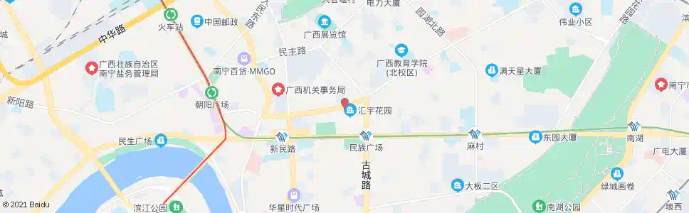 南宁古城东葛路口_公交站地图_南宁公交_妙搜公交查询2025