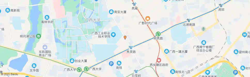 南宁秀灵西一里路口_公交站地图_南宁公交_妙搜公交查询2025