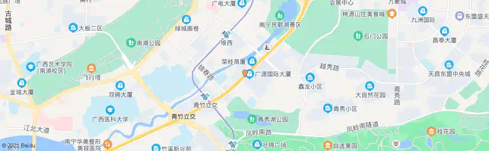 南宁竹溪苑_公交站地图_南宁公交_妙搜公交查询2025