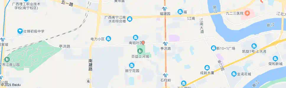 南宁亭洪石柱岭路口_公交站地图_南宁公交_妙搜公交查询2025