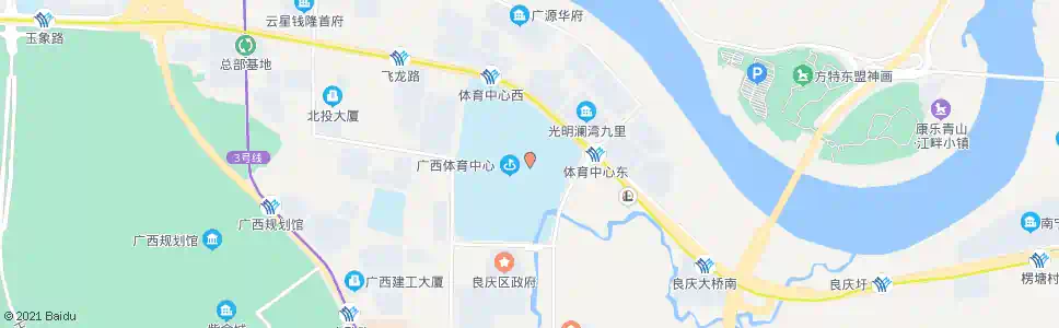 南宁广西体育中心C区_公交站地图_南宁公交_妙搜公交查询2025