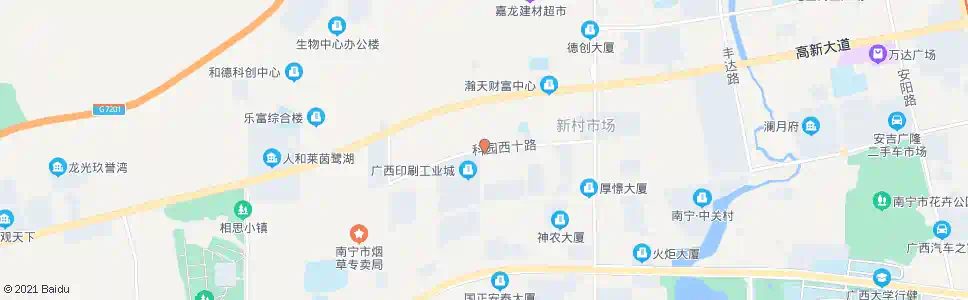 南宁西十高三路口_公交站地图_南宁公交_妙搜公交查询2025