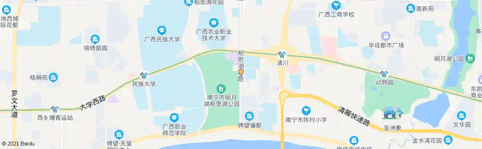 南宁相思湖东路中_公交站地图_南宁公交_妙搜公交查询2025
