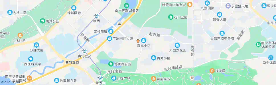 南宁会展越秀路口_公交站地图_南宁公交_妙搜公交查询2025