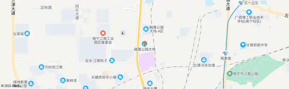 南宁沙井亭洪路口(融晟公园大地)_公交站地图_南宁公交_妙搜公交查询2025