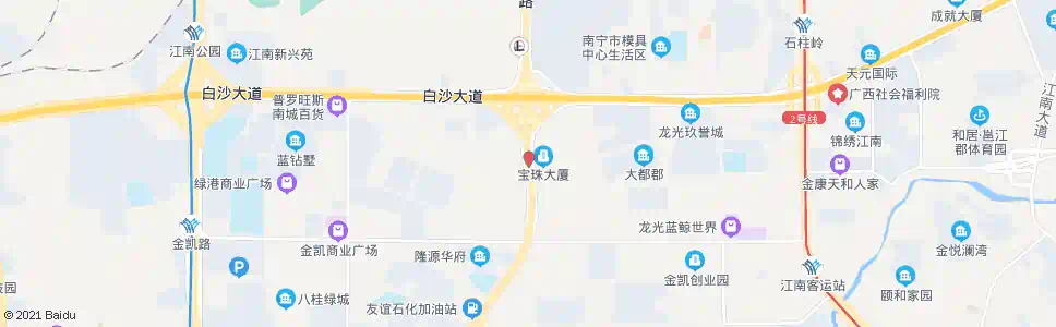 南宁友谊白沙路口_公交站地图_南宁公交_妙搜公交查询2025