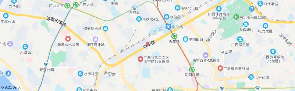 南宁中华一支路口_公交站地图_南宁公交_妙搜公交查询2025