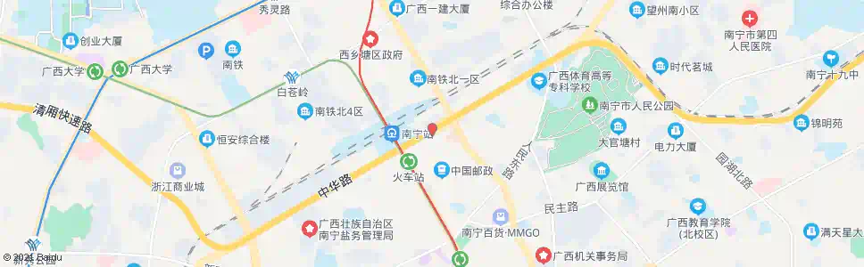 南宁中华苏州路口_公交站地图_南宁公交_妙搜公交查询2025