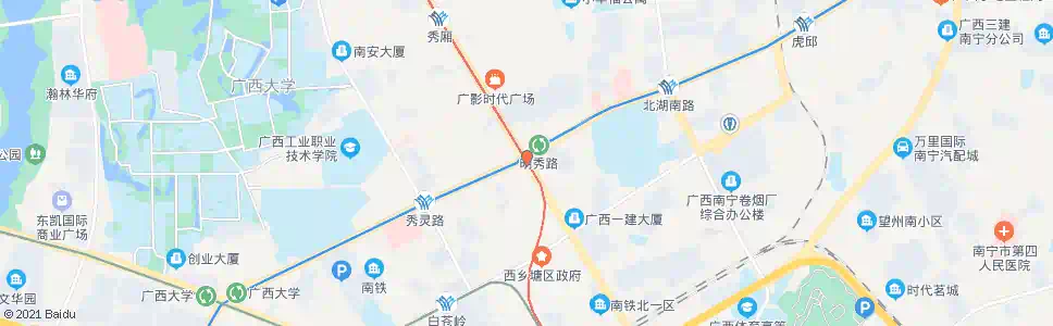 南宁友爱明秀路口(临时取消)_公交站地图_南宁公交_妙搜公交查询2025