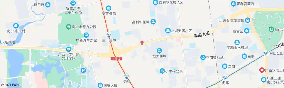 南宁秀厢秀安路口_公交站地图_南宁公交_妙搜公交查询2025